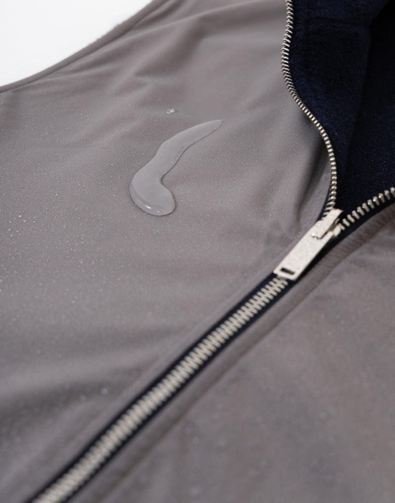 Reversible Wool Gilet | Navy/Grey