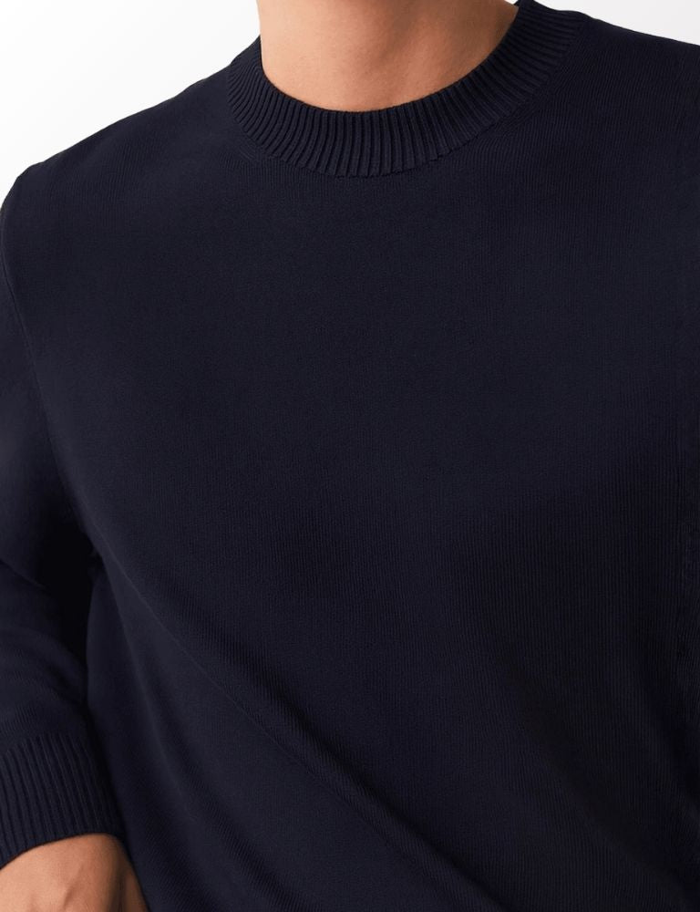 Silk-Cotton Crewneck