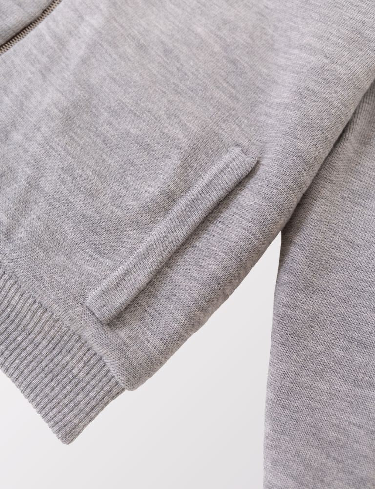 Full Fur lined Cardigan | Grey