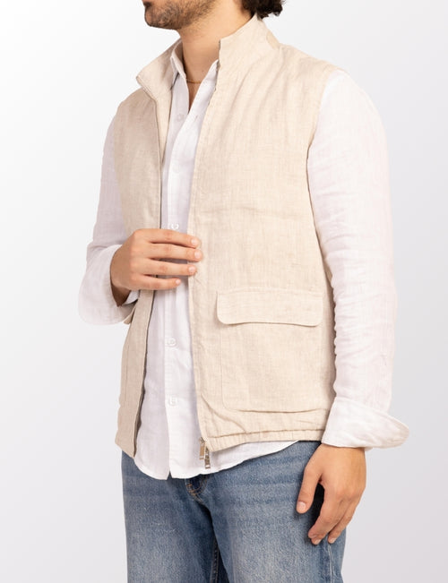 Beige Linen vest