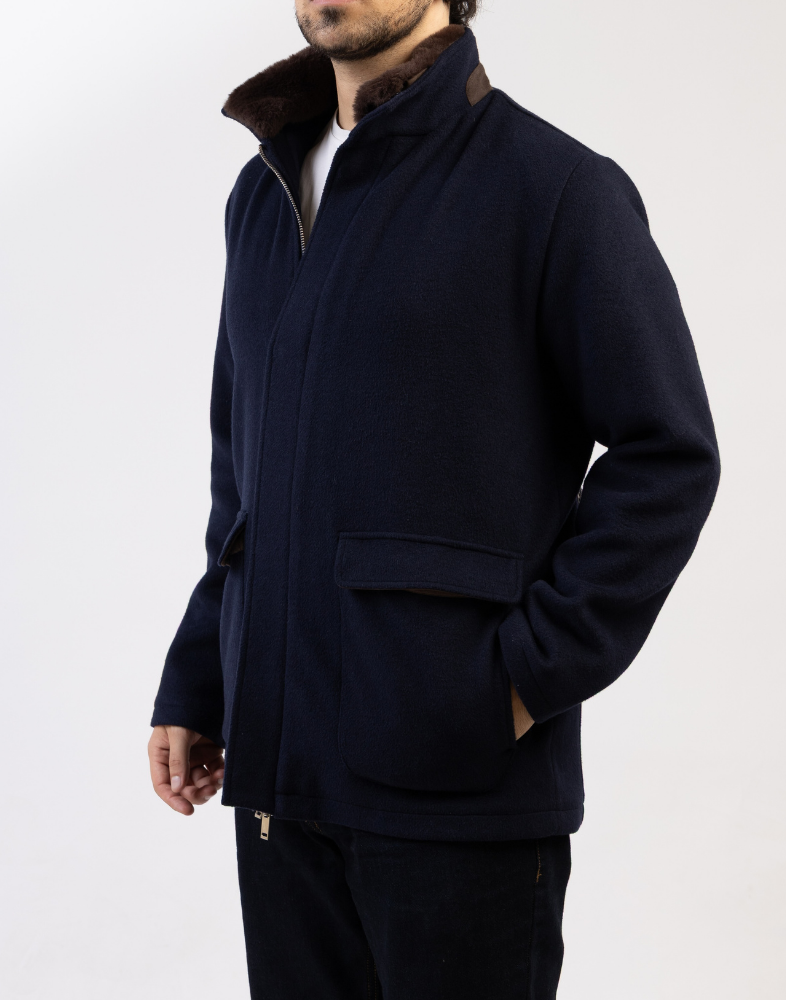 Fur Collar Wool Coat