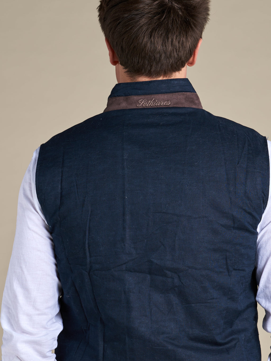 Linen gilet | Navy