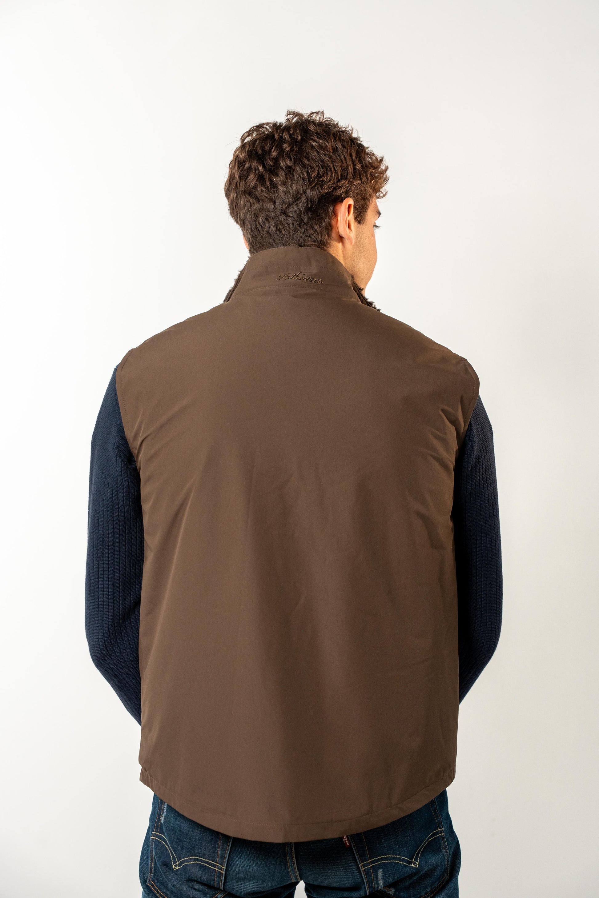 Fur Lined Gilet | Brown