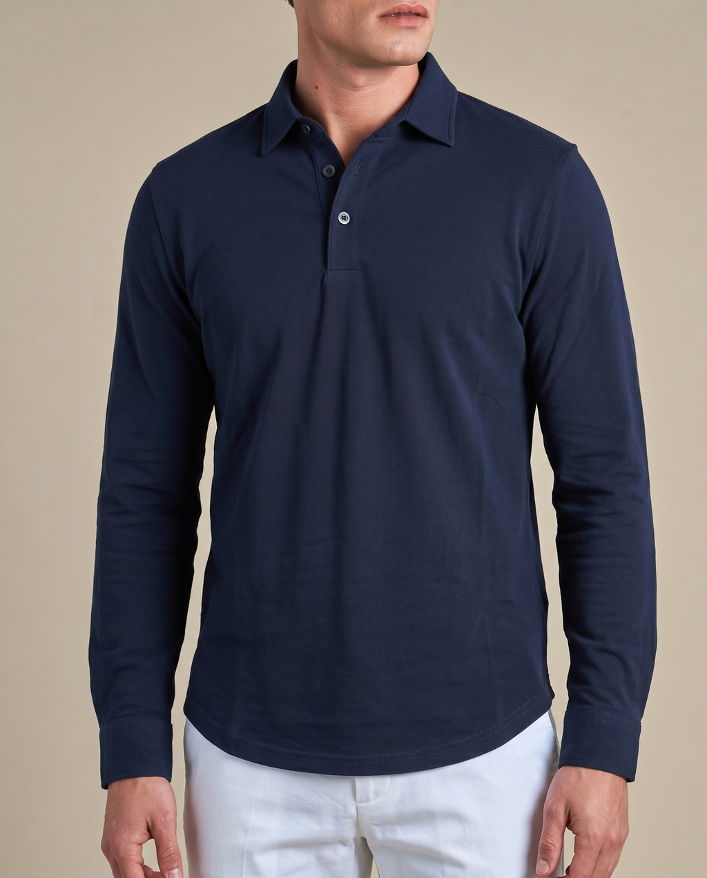 One-Piece Collar Polo | Navy